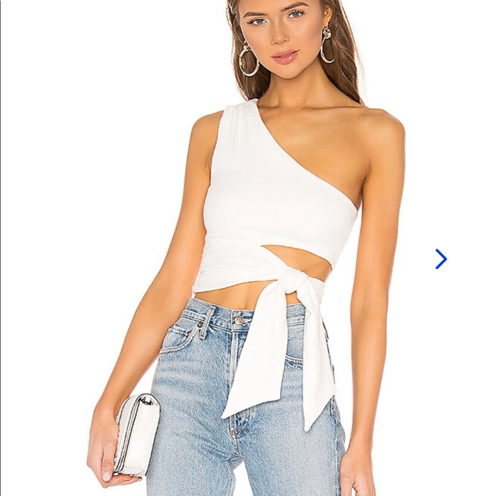 NWT Lovers + Friends side tie crop